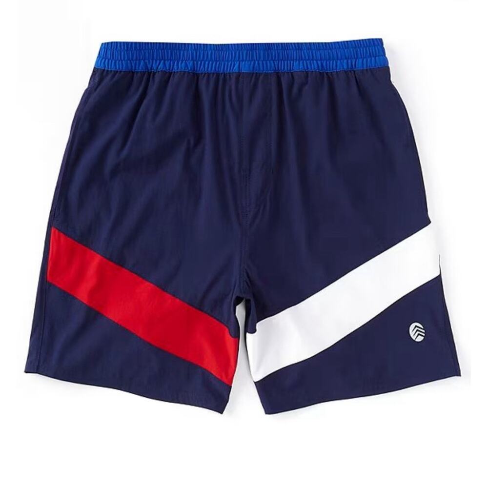Solaris Active Mixed Media Stripe 6" Inseam Pull-on Track Shorts XXL